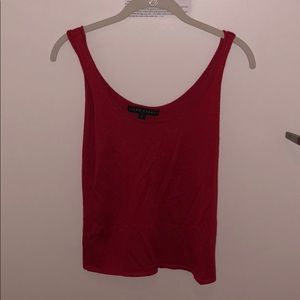 Ralph Lauren Black Label Scoop Neck Tank in Red